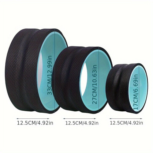 3pcs Premium TPE Yoga Stretching Wheel Set(Black) 1