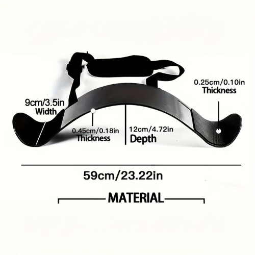 Arm Blaster for Biceps & Triceps - 24 Curl Support Board with Adjustable Belt(Black) 2