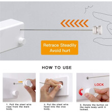 Retractable Clothesline with Adjustable Stainless Steel Double Rope String Hotel Style Heavy Duty,Wall Mounted Method