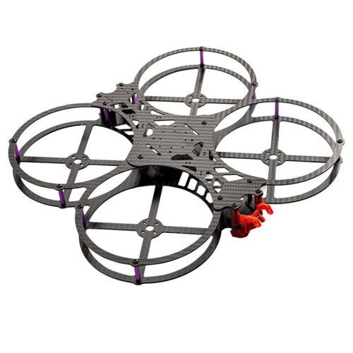 Quadro de Drone FPV de 5 Polegadas com Distância Entre Eixos de 223,5 mm e Kit de Quadro de Quadricóptero Microcircular de Fibra de Carbono para 2