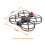 Quadro de Drone FPV de 5 Polegadas com Distância Entre Eixos de 223,5 mm e Kit de Quadro de Quadricóptero Microcircular de Fibra de Carbono para 7