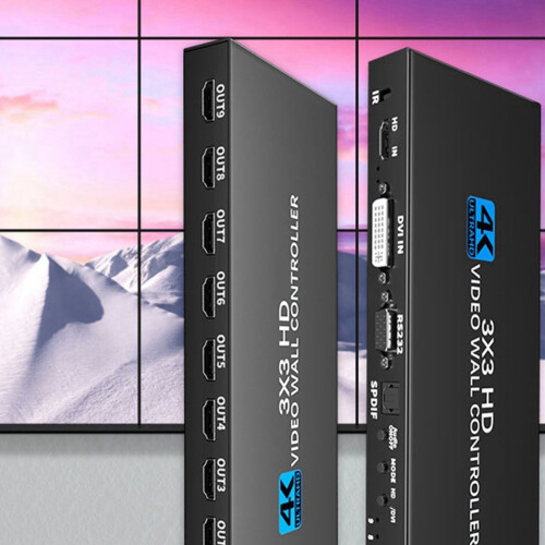 4K -Compatible Video Controller 3x3 Video Wall Processor -Compatible Multi-Screen Video Processor US PLUG 1
