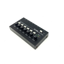 Mixer di Linea Stereo A Bassissimo Rumore A 6 Canali Mixer Audio Professionale Alimentatore DC5V Mixer Audio SPINA USA