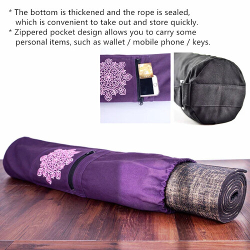 Canvas Yoga Mat Backpack with Adjustable Strap 2