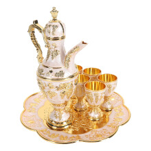 Turkish Coffee Set Zinc Alloy 6 Cups