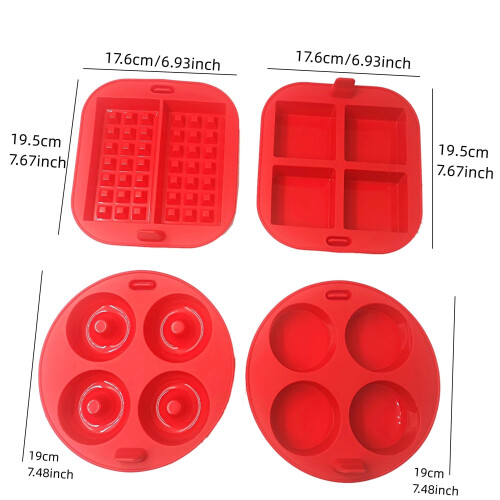 4pcs Nonstick Silicone Air Fryer Pan Set 2