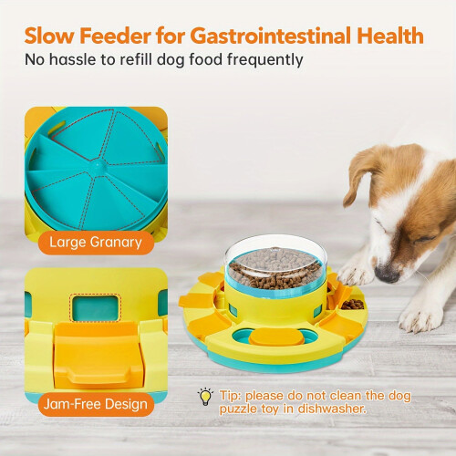 Interactive Dog Puzzle Feeder Toy for IQ Training 2