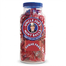 1.4kg Uncle Joe's Sugar Free Mint Balls Large Jar - Refreshing Peppermint Boiled Sweets