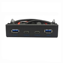 Floppy Drive Bay-Paneel USB3.2 GEN2 TYPE-C Floppy Drive Bay 10Gbps Paneel 3,5 Inch HUB 19PIN Naar C-Poort Voorwaarts Achterwaartse Stekkers