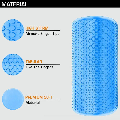 High-Density EVA Yoga Foam Roller Self Massage (Blue) 2