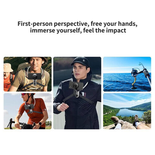 Magnetic Neck Mount for Smartphones, Adjustable Strap, Hands-Free POV/Vlog, for  & Android 2