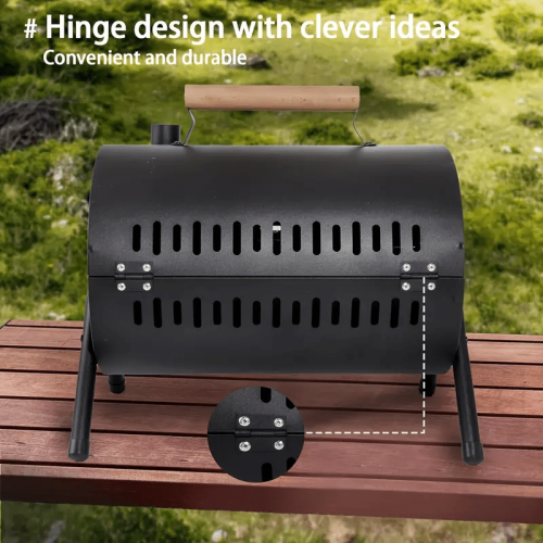 Portable Double-Sided Charcoal BBQ Grill with Foldable Design 2