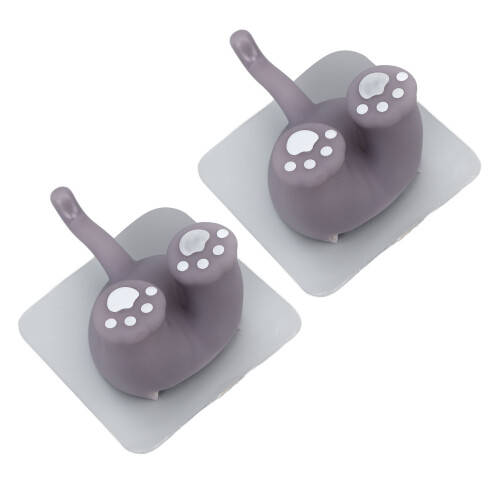 2 pièces porte-brosse à dents en ABS, forme queue de chat, 77,00 g