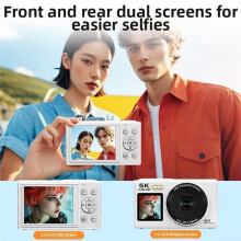 5K Digital Camera 80MP Dual Screen, 18X Zoom Vlogging and Selfie Camera for Adults and Students, Portable Video Recorder