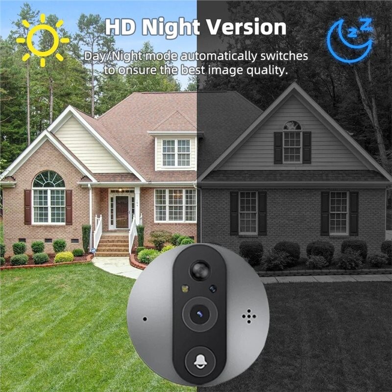 Wifi Electronic Cat'S Eye Peephole Night Vision 4.3-Inch LCD Visual ...