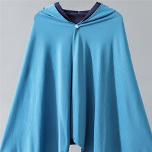 Verkoelende Strandponcho met Capuchon, Absorberende Handdoek, Cape voor Zwemmen, Yoga, Kamperen, Workout, Hemelsblauw