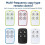 6pcs Universal Garage Door RF Remote Control Duplicator 250-915MHz Code Grabber Clone Gate Key Fob Command Transmiter 5
