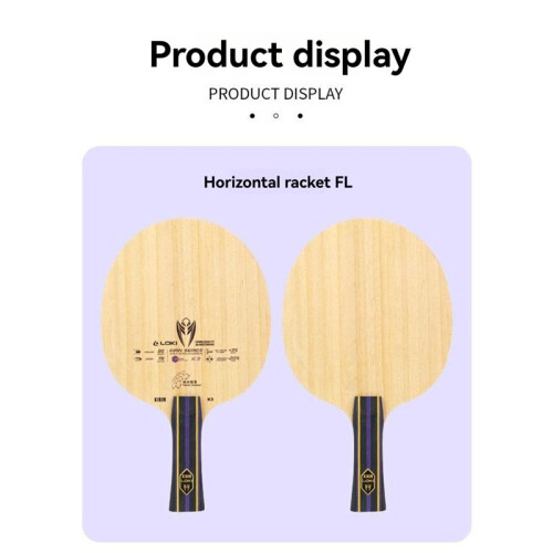 Loki Thunder God K3 Table Tennis Paddle Baseboard 5 Wood 2 Carbon Offensive Training Beginner Crossbat Style 1