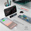 Pen Holder Storage Box Electronic LED Alarm Clock with Brightness Adjust 15W Wireless Charger Table Clock White 5