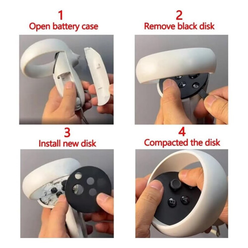 Controller Faceplate Cover for Meta  Quest 2 VR Headset - Durable Replacement Disk Roundle Case