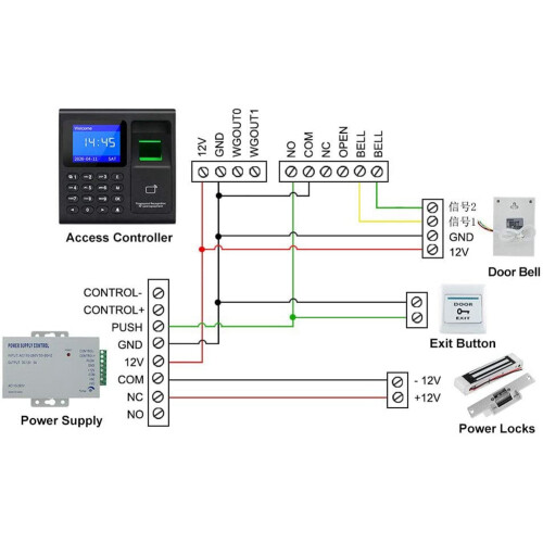 Biometric RFID Access Control System RFID Keypad USB Fingerprint System Electronic  Clock Attendance Machine 1