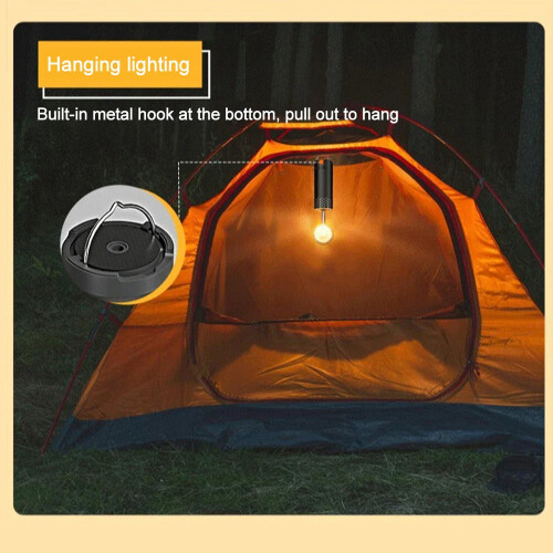 Camping LED Telescopic Flashlight Tripod Rechargeable Emergency Lamp 2