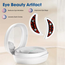 Red Light Eye Massager with EMS Anti-Aging Eye Care Device Reduce Bags & Dark Circles Portable Eye Rejuvenation Pads
