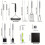 Stainless BBQ Grill Tool Set with Thermometer (26pcs) 4