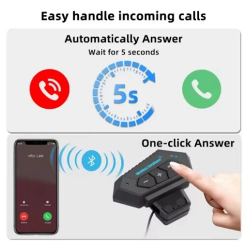 Motorcycle Headset Wireless  Headset Hands-Free Phone Call Intercom Music Player Wireless Motorcycle Headset 1