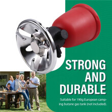 190g Euro Gas Tank Outdoor Camping Stove Coffee Stove Adjustable Propane Gas Burner for Fishing Hiking Picnic