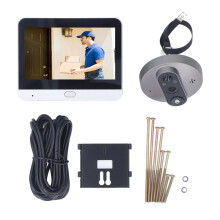 Judas Électronique Wi-Fi à Vision Nocturne, Écran LCD 4,3 Pouces, Détecteur de Porte Numérique 1080p
