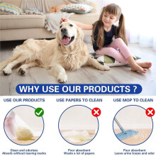 100pcs Disposable Pet Urine Absorbent Sheets for Dogs Quickly Absorbs & Locks Water Urine Absorbent Paper Cleaning A