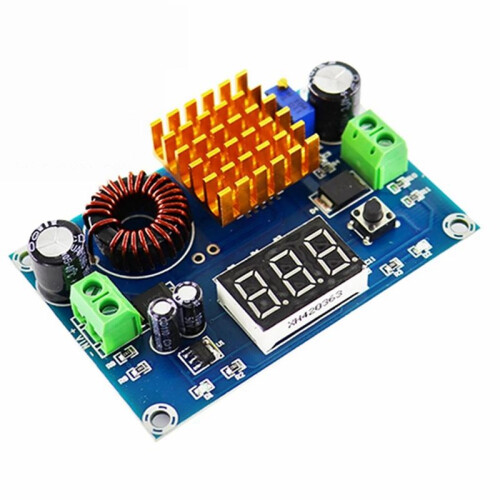 2Pcs XH-M411  4-35V to 5-45V Boost Module Digital Voltmeter Boost Converter Board 5A Power Adjustable Step- Module 1