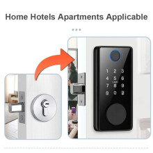 Electronic Door Lock for Tuya Lock with Deadbolt Lock Fingerprint Lock Keyless Entry with SmartLife App Remote Unlock