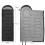 4-Season Camping Sleeping Bag Warm Cotton Mummy Envelope Black 7