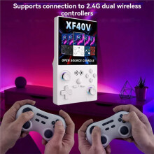 Consola de Juegos Portátil Retro XF40V con Pantalla IPS de 4.0 Pulgadas, WiFi, Sistema Linux, Arcade de Bolsillo, Color