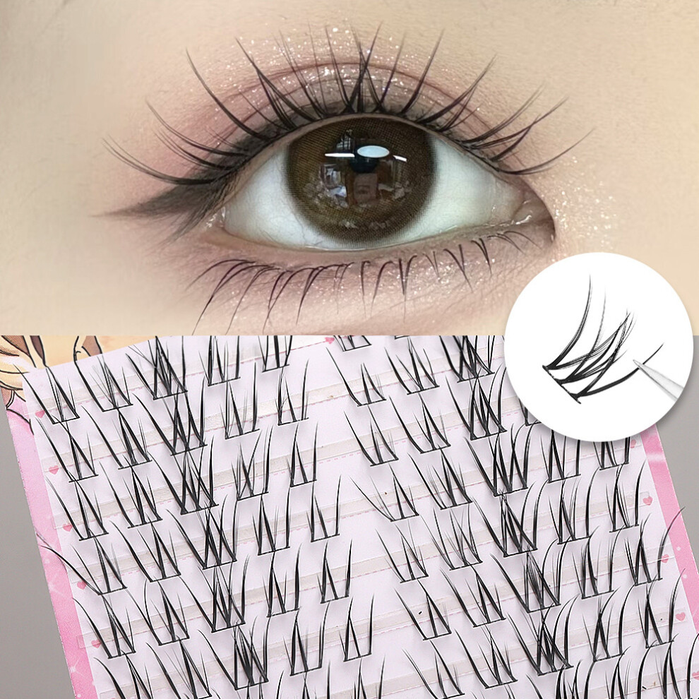 Dcph-Clothing Fluffy Cluster Eyelashes For Beginners - Natural Look