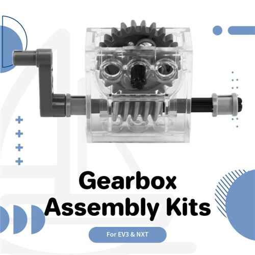 6 Set of Technic Trans-Clear Gearbox Assembly Kits Compatible with  Technic Trans-Clear Wormbox Gear Motor Reducer 1