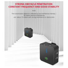 Wireless Lavalier Microphone One to One Pairing Recording Microphone Professional Noise Canceling Microphone