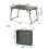 Ultralight Folding Camping Table Adjustable Height Outdoor Desk Green 5