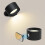 Led Wall Sconces Remote Control and Touch Control Wall Lamp 3 Color Temperatures & Dimmable Magnetic 360Black 5