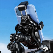 Motorcycle Phone Mount with Anti-Theft Lock, Fits 4.7-7.2inch Phones, Vibration Dampening