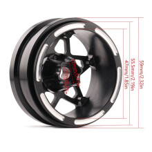 4 Stuks Koolstofvezel 1.9inch Beadlock Velg Wielnaaf voor 1/10 RC Crawler Auto Axiale SCX10 TRX4 B
