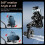 Motorcycle Phone Mount com Trava Antirroubo, Compatível com para Telefones de 4,7 A 7,2 Polegadas, Amortecimento de Vibração 7