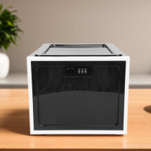 Kühlschrank-Sperrbox 33.44oz Plastik Rahmen Schwarz Weiß