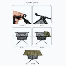 Portable Camping Picnic Table Storage Basket