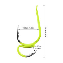(Divine hook fluorescent model (10 pieces/box), 7) Sharp 2-Tip Fishing Hook - Durable Gift