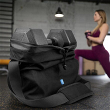 Bolsa de Transporte para Halteres com Alça Ajustável, Bolsa Portátil para Armazenamento de Halteres de Fitness, Bolsa Transversal de Academia com