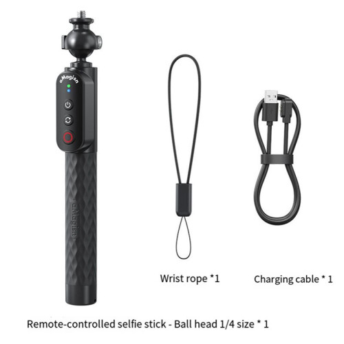 AMAGISN Remote Control Selfie Stick Stretchable Compatible with for / Action Camera and IOS Android Smartphone 2