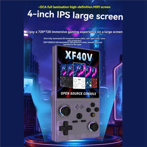 XF40V Retro Handheld Game Console 4.0Inch IPS Screen WiFi Retro Gaming Console Linux System Video Games Player 1